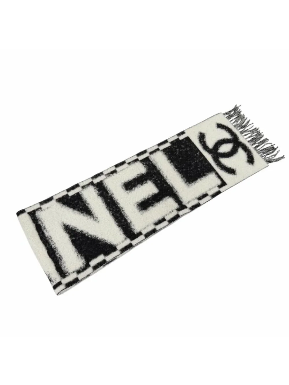 Chanel Cashmere Silk Blend CC Logo Scarf